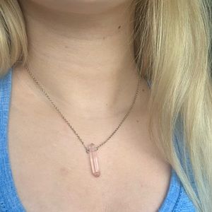 pink crystal necklace
